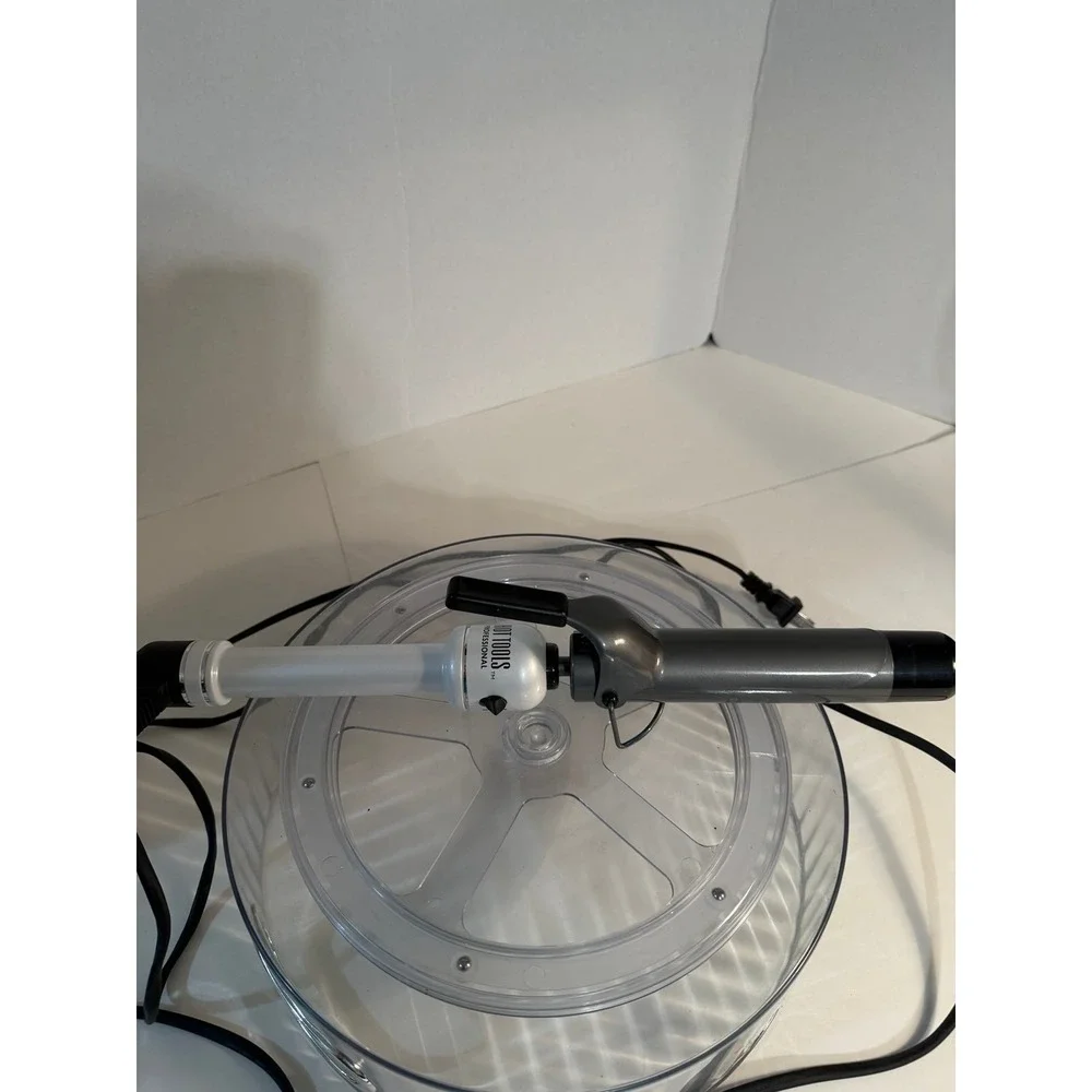 Style White Hot Tools Professional Nano Ceramic Hair Curling Iron Wand Temp Dial